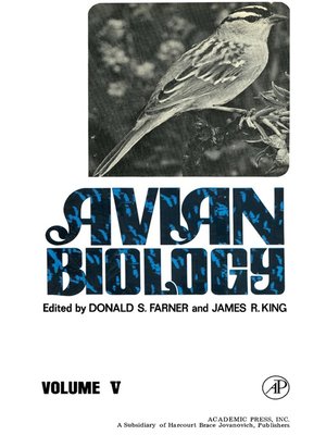 cover image of Avian Biology, Volume 5